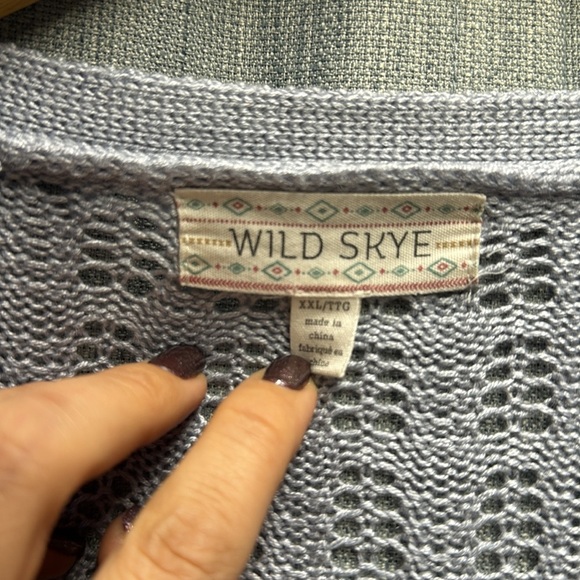 🚩 Wild skye blue Women's Light Knit Sweater size XXL - Picture 5 of 7
